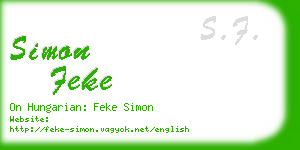 simon feke business card
